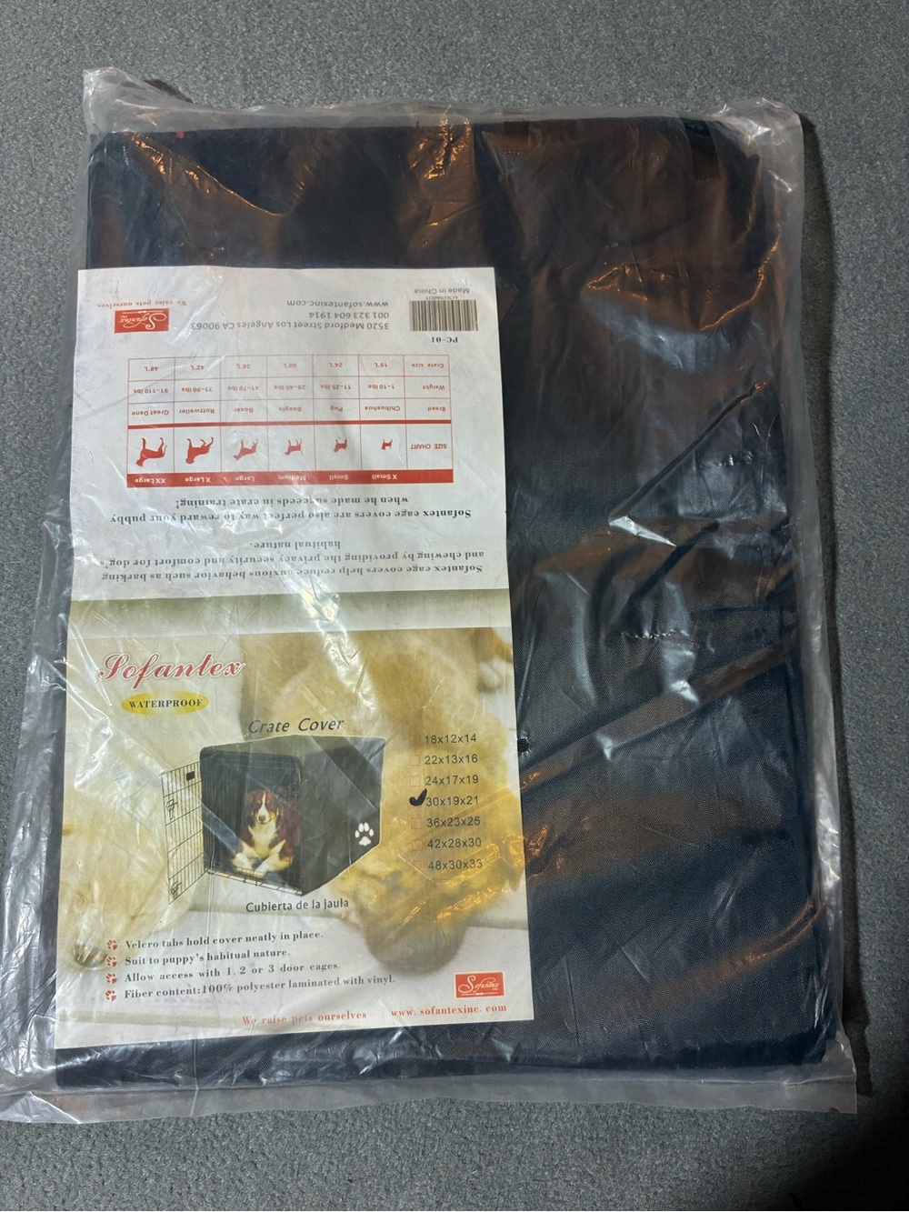 NEW Sofantex Waterproof Dog Crate Cover